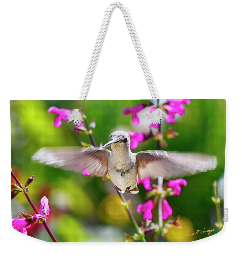 Hummingbird Weekender Tote Bag featuring the photograph Hello There by Dan McGeorge
