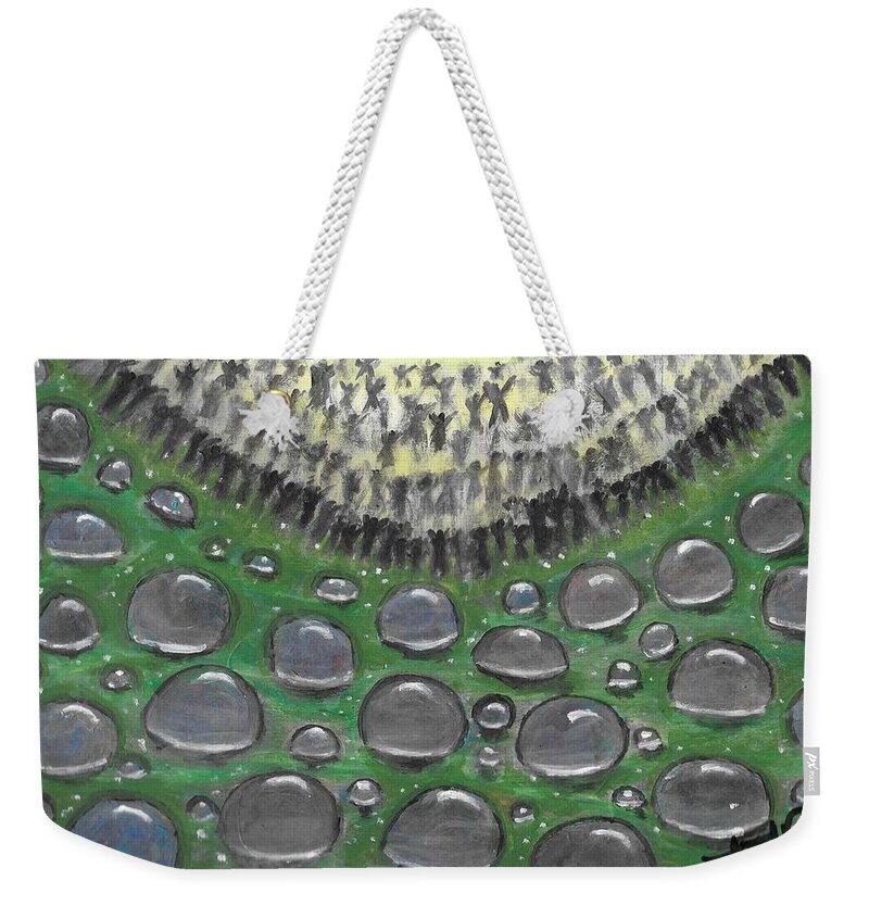 Help Weekender Tote Bag featuring the painting Help by Esoteric Gardens KN