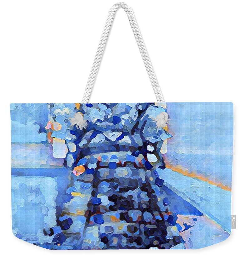  Weekender Tote Bag featuring the painting Her Name by Try Cheatham