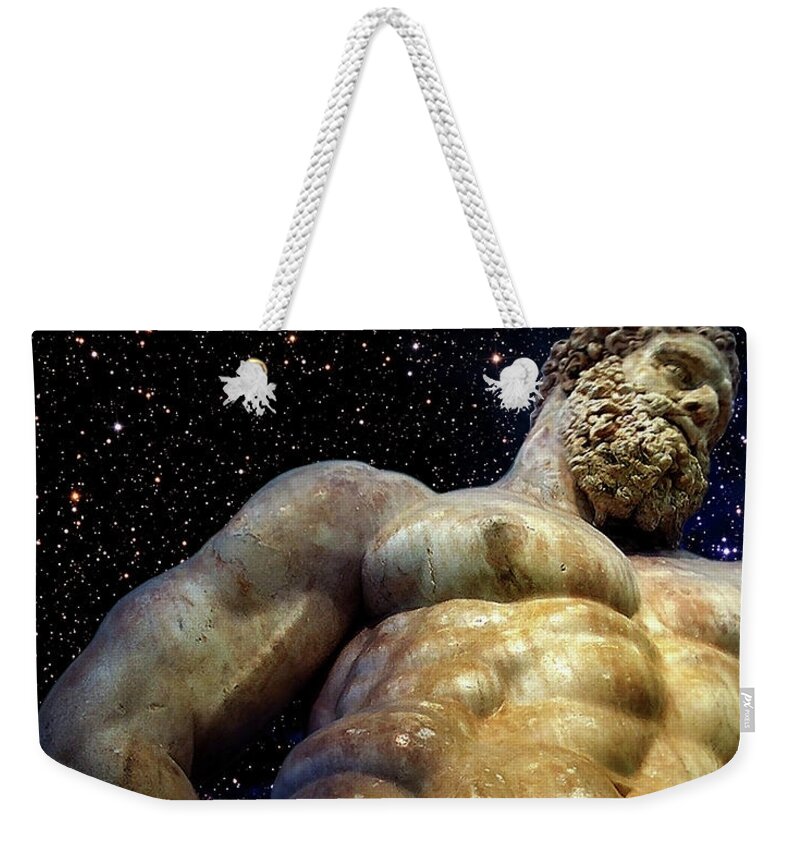Hercules Weekender Tote Bag featuring the digital art Hercules by Valeriy Mavlo
