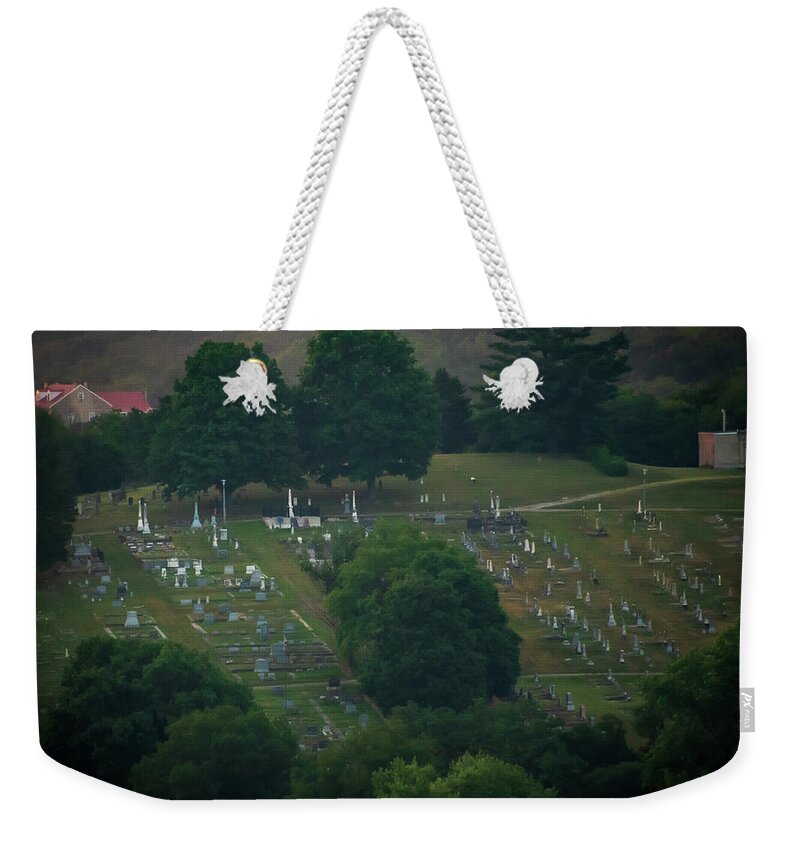Hermann Weekender Tote Bag featuring the photograph Hermann Hill Cemetery by Jeff Phillippi