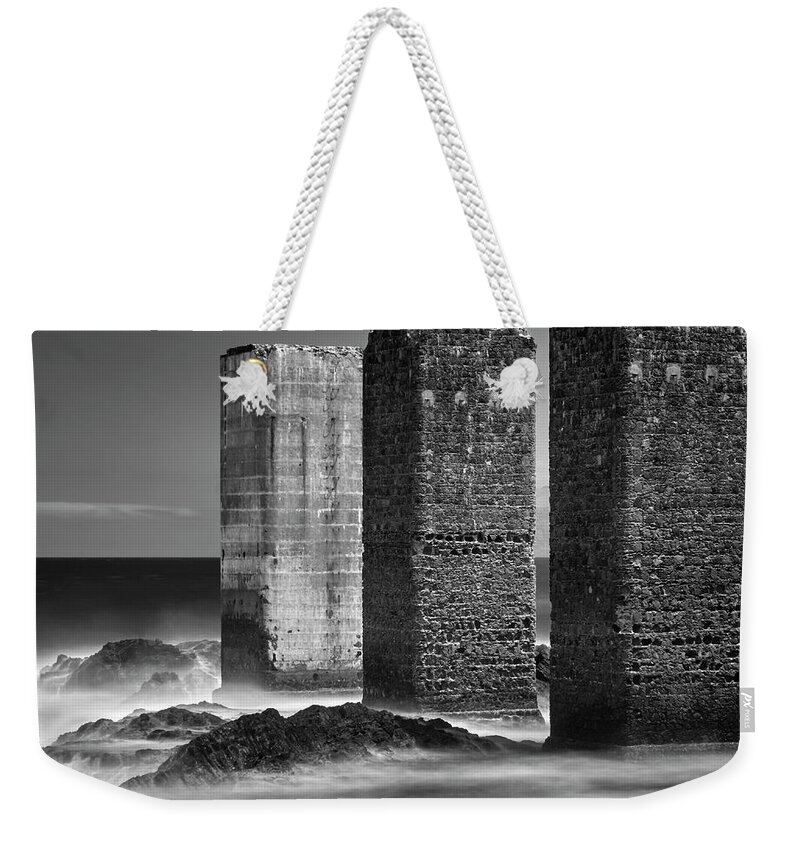 Pescante Weekender Tote Bag featuring the photograph Hermigua pier. La Gomera Island. by Guido Montanes Castillo
