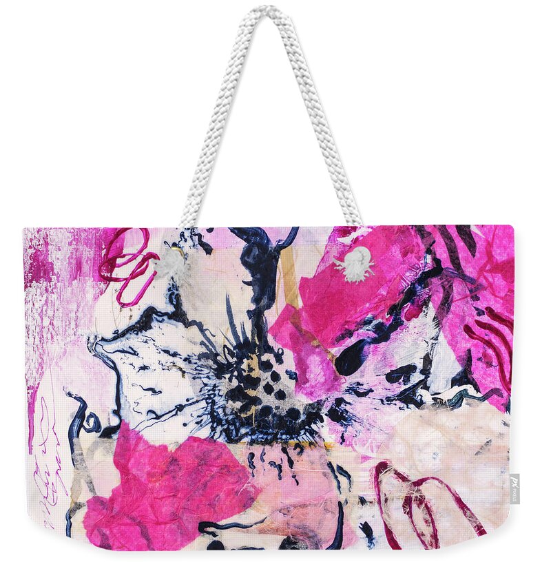 Flower Art Weekender Tote Bag featuring the mixed media Hibiscus by Catherine Jeltes