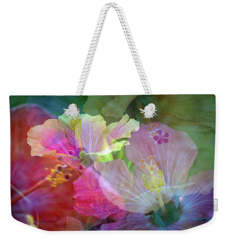 Flowers Weekender Tote Bag featuring the photograph Hibiscus by M Kathleen Warren