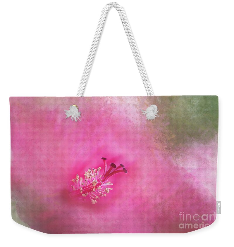 Flower Weekender Tote Bag featuring the photograph Hibiscus Watercolor by Amy Dundon