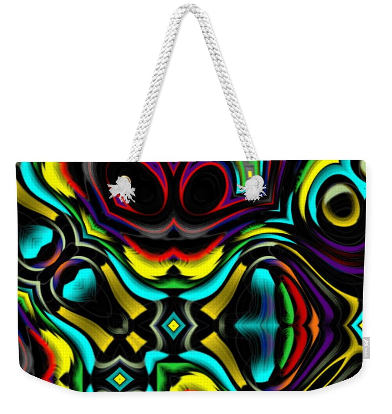 Blue Weekender Tote Bag featuring the digital art Hidden Features by Designs By L