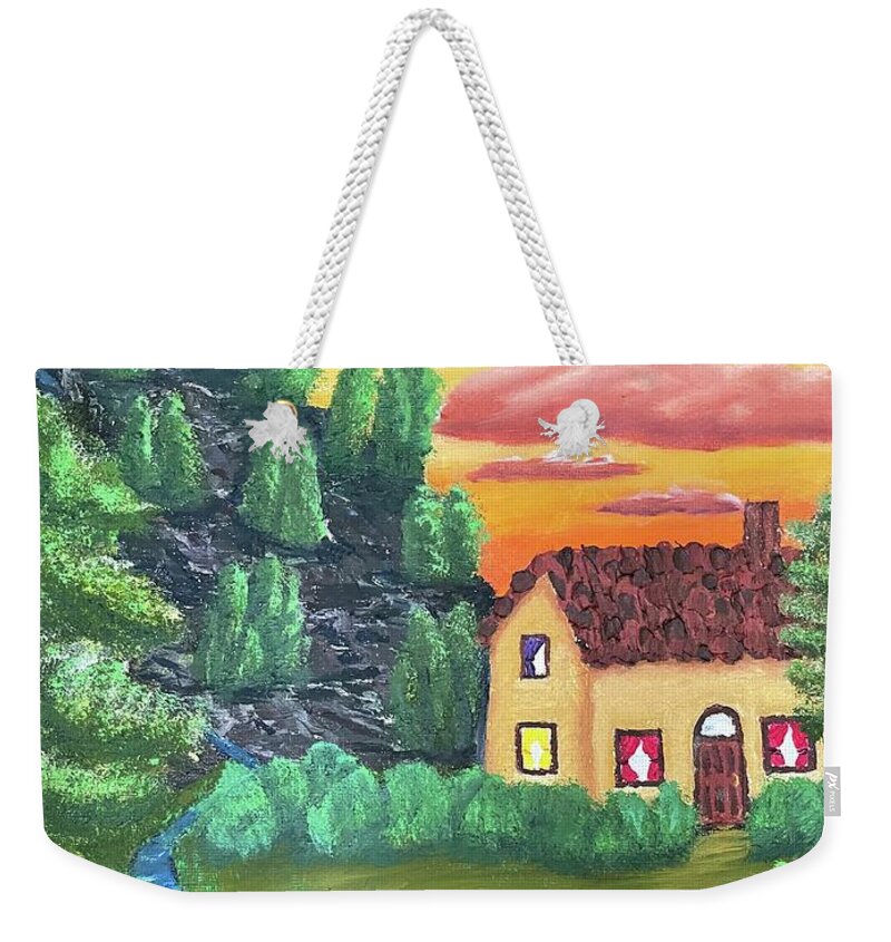 Oil Painting Weekender Tote Bag featuring the painting Hideaway by Lisa White