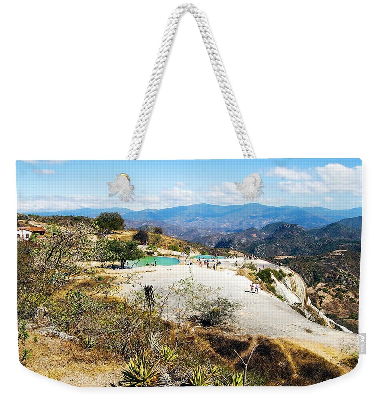 Hierve Del Agua Weekender Tote Bag featuring the photograph Hierve del Agua by William Scott Koenig
