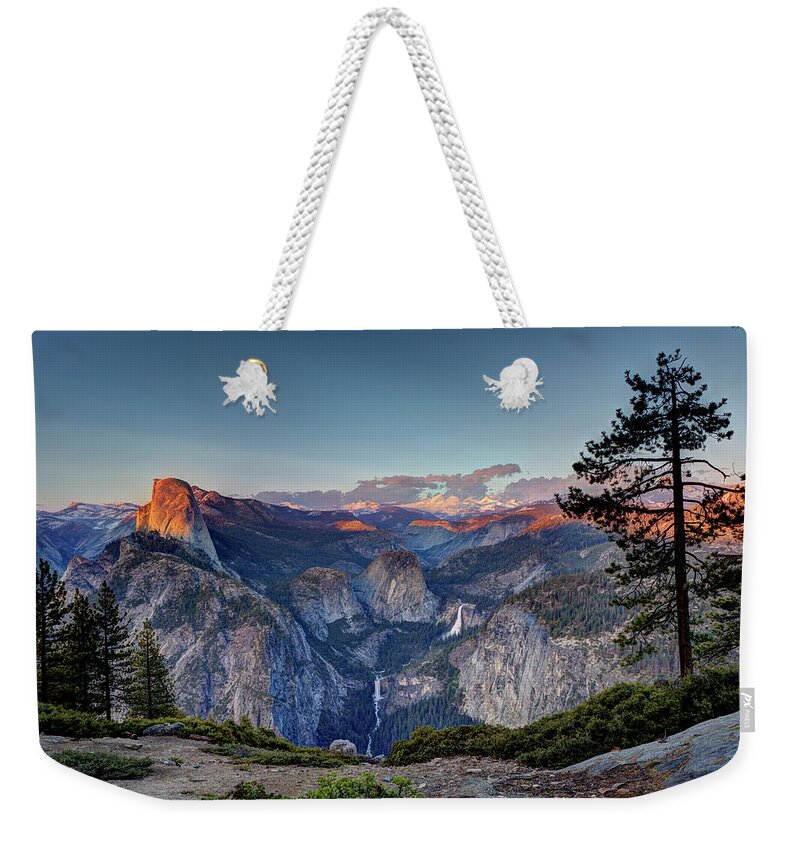 California Weekender Tote Bag featuring the photograph High Country Sunset Panorama by Harold Rau
