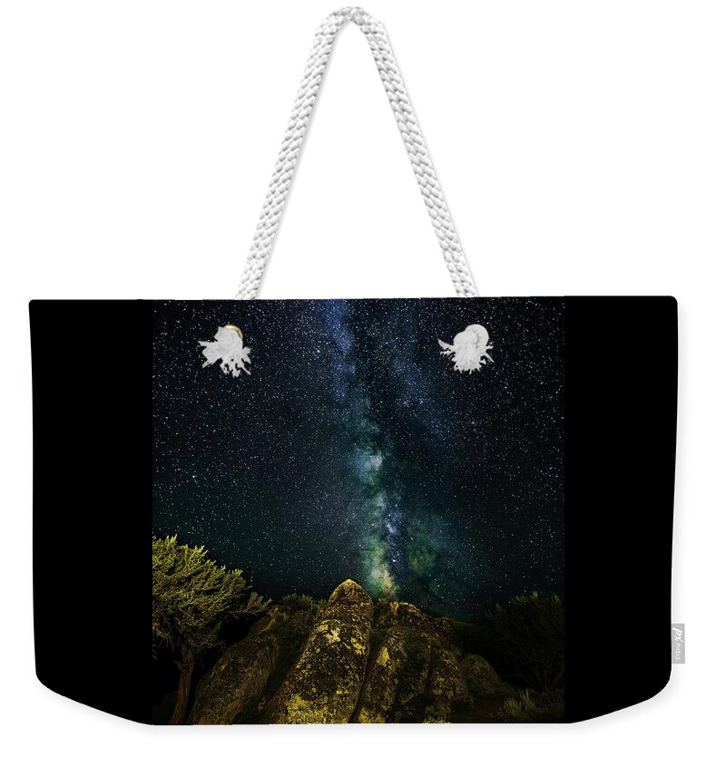 Milky Way Weekender Tote Bag featuring the photograph High Desert Milky Way 2 by Ron Long Ltd Photography