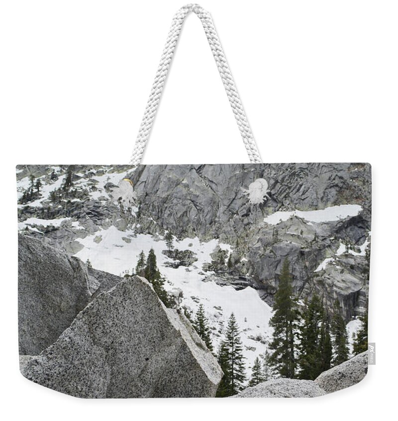 Sequoia National Park Weekender Tote Bag featuring the photograph High Sierra Peak by Kyle Hanson