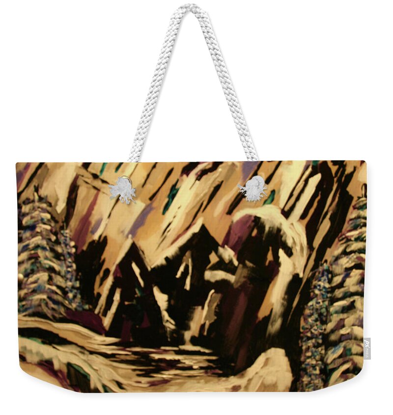 Starlight Weekender Tote Bag featuring the painting Highcountry Starlight by Marilyn Quigley