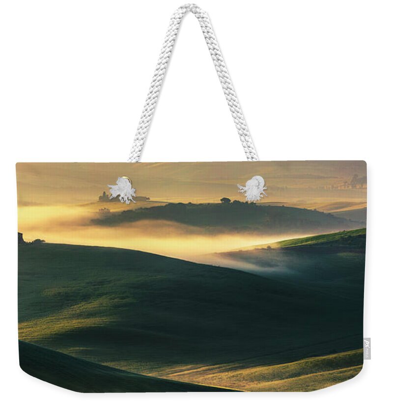 Italy Weekender Tote Bag featuring the photograph Hilly Tuscany Valley by Evgeni Dinev