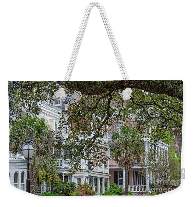 Downtown Weekender Tote Bag featuring the photograph Historic Charleston Charm and Grace by Dale Powell