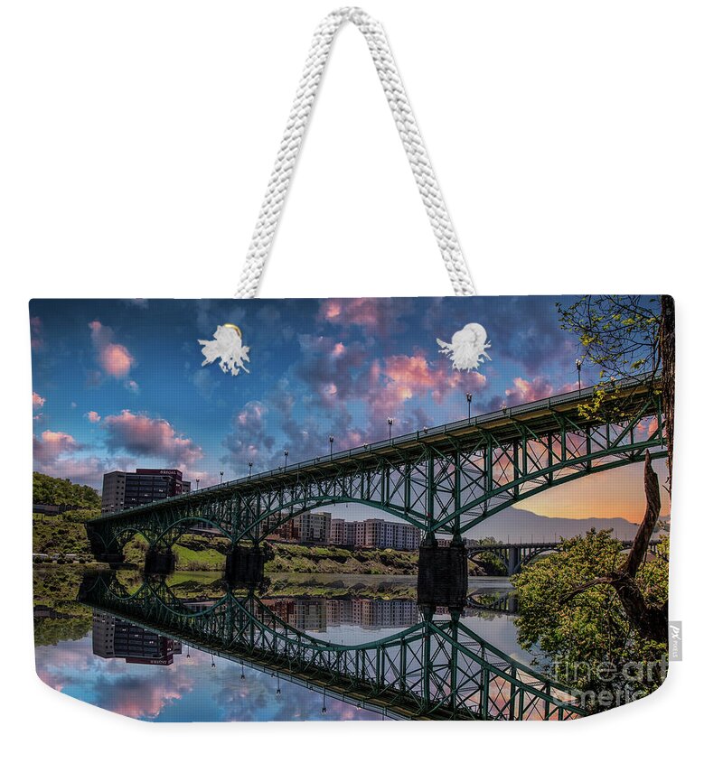 Bridge Weekender Tote Bag featuring the photograph Historic Gay Street Bridge at Knoxville by Shelia Hunt
