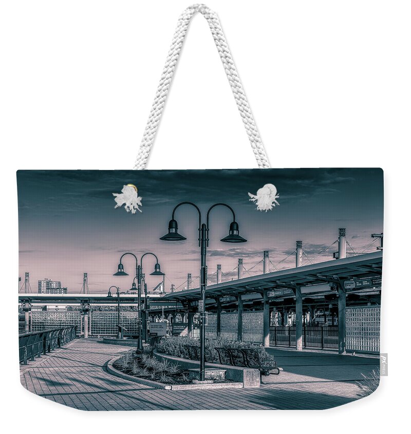 Hoboken Train Station Weekender Tote Bag featuring the photograph Hoboken Train Station by Penny Polakoff