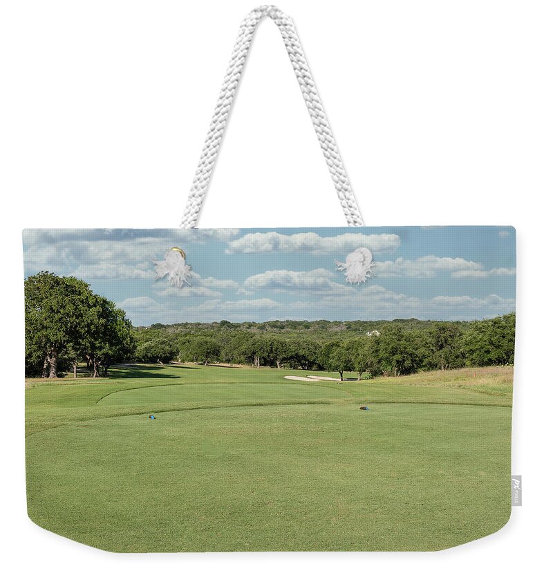 Cimarron Hills Weekender Tote Bag featuring the photograph Hole #7 by John Johnson