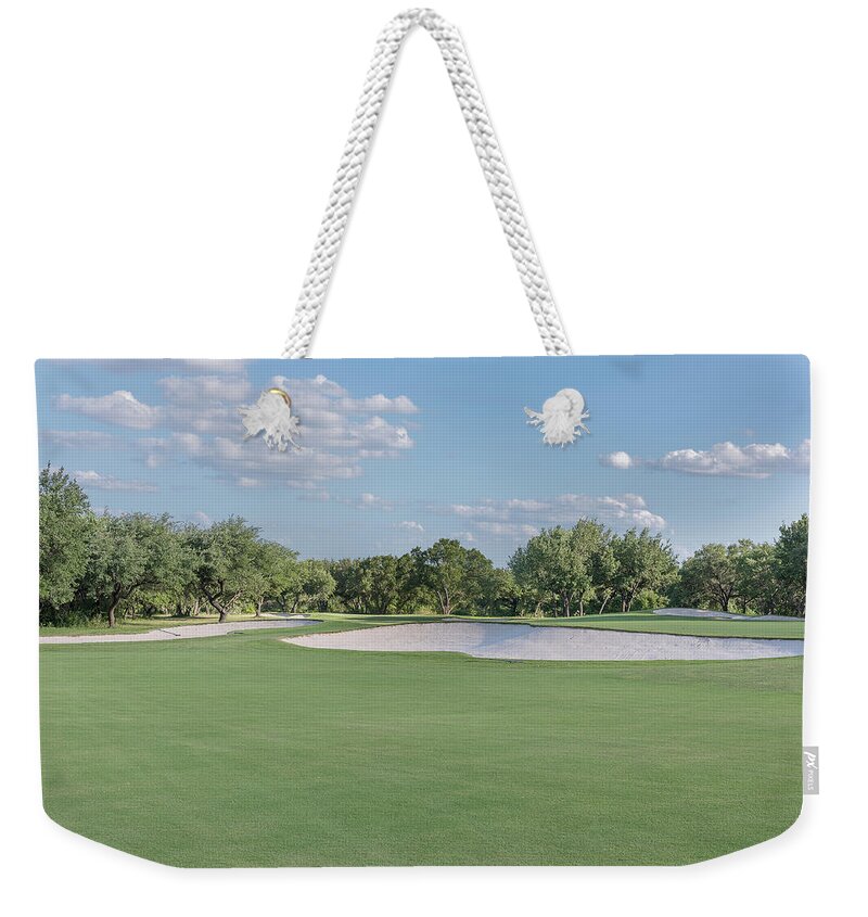 Cimarron Hills Weekender Tote Bag featuring the photograph Hole #8 by John Johnson