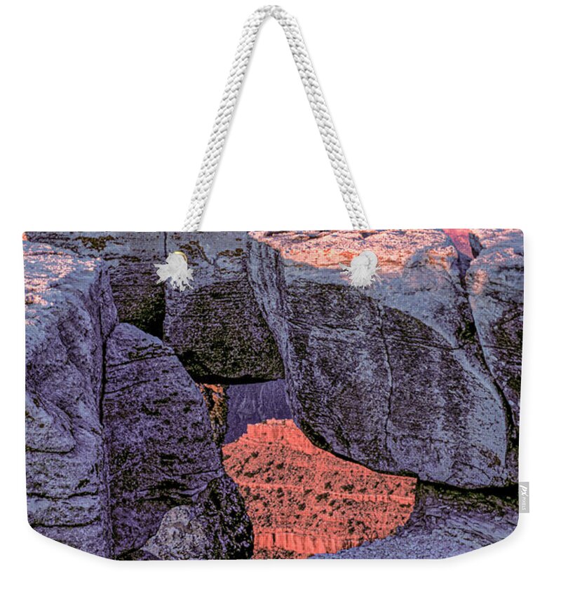 Grand Canyon Weekender Tote Bag featuring the photograph Hole in the Rock by Randy Bradley