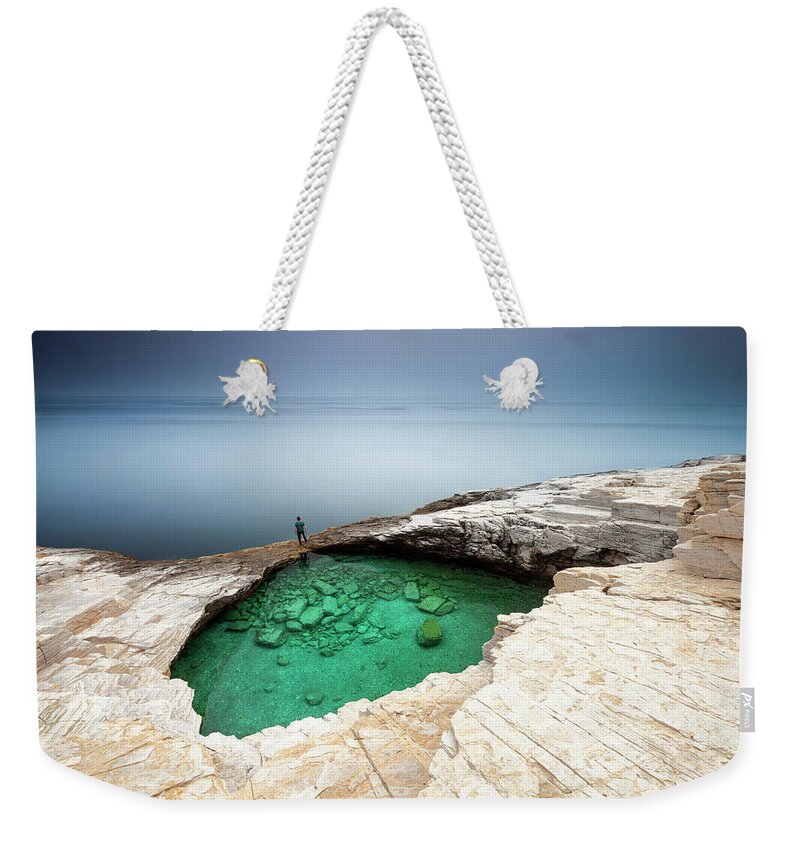 Aegean Sea Weekender Tote Bag featuring the photograph Hole In the Sea by Evgeni Dinev
