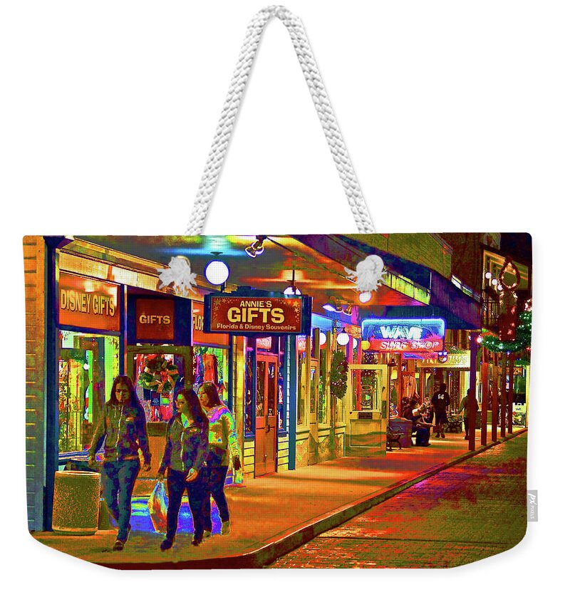 Holiday Weekender Tote Bag featuring the digital art Holiday Shoppers by CHAZ Daugherty