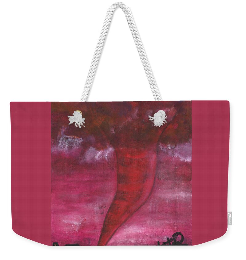 Storm Weekender Tote Bag featuring the painting Holy Tornado by Esoteric Gardens KN