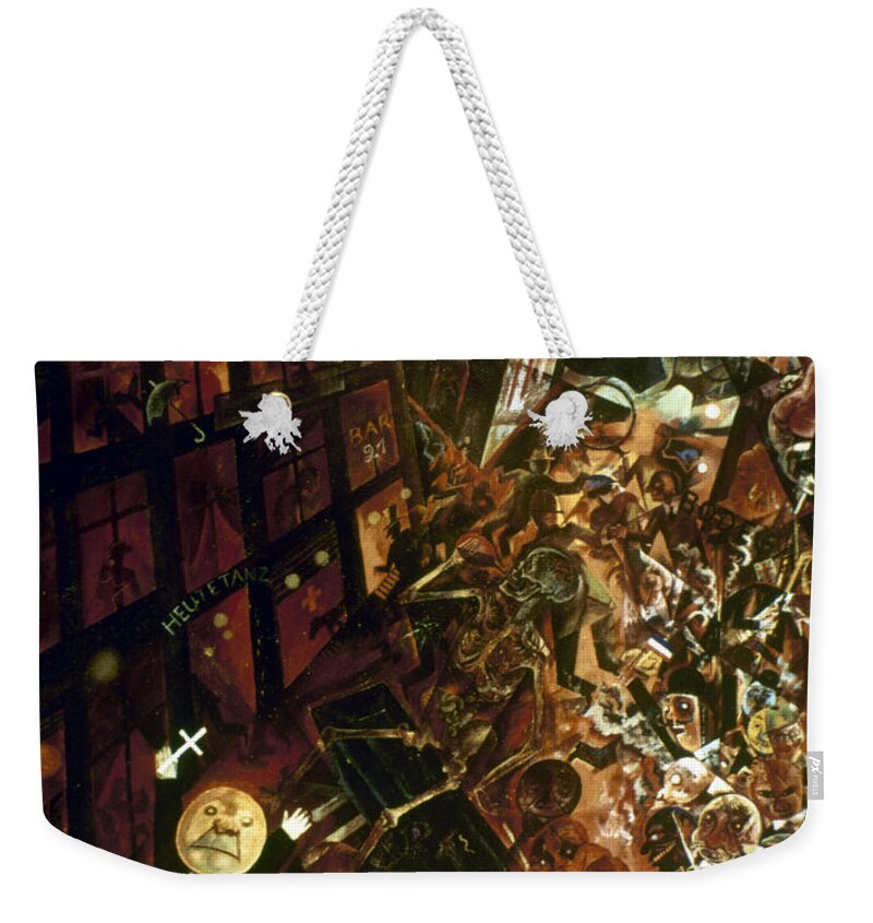 1917 Weekender Tote Bag featuring the painting Homage To Panizza by George Grosz