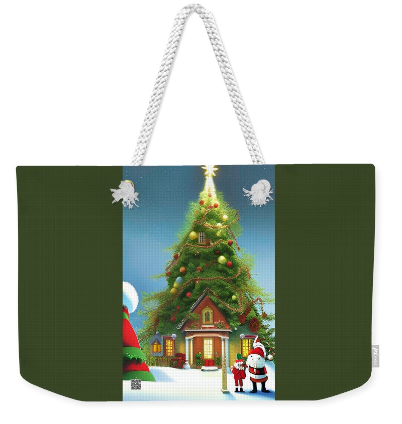 Holidays Weekender Tote Bag featuring the digital art Home for the Holidays by Rafael Salazar