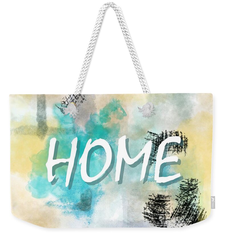 Home Sweet Home Weekender Tote Bag featuring the digital art Home Sweet Home Abstract 68 by Lucie Dumas