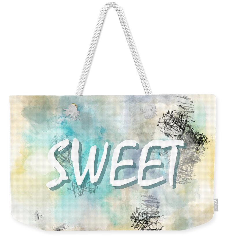 Home Sweet Home Weekender Tote Bag featuring the digital art Home sweet home Abstract 69 by Lucie Dumas