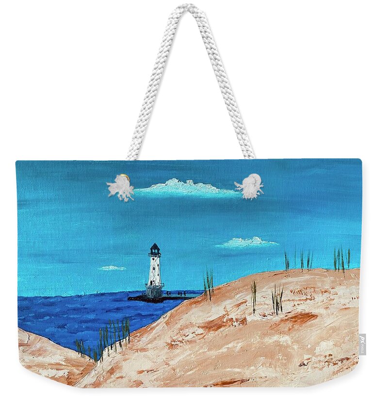 Oil Painting Weekender Tote Bag featuring the painting Home View by Lisa White