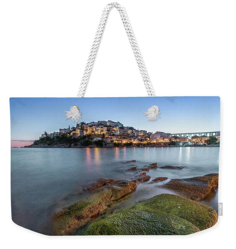 Kavala Weekender Tote Bag featuring the photograph Hometown Beautifulness by Elias Pentikis
