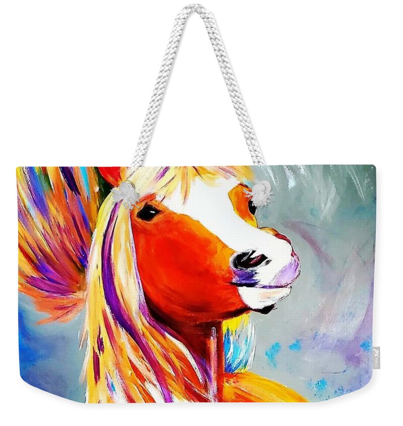 Horse Weekender Tote Bag featuring the painting Horse by Amy Kuenzie