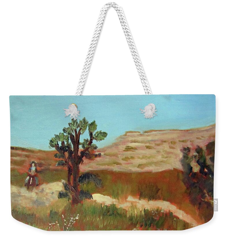 Horse Weekender Tote Bag featuring the painting Horse with No Name by Linda Feinberg