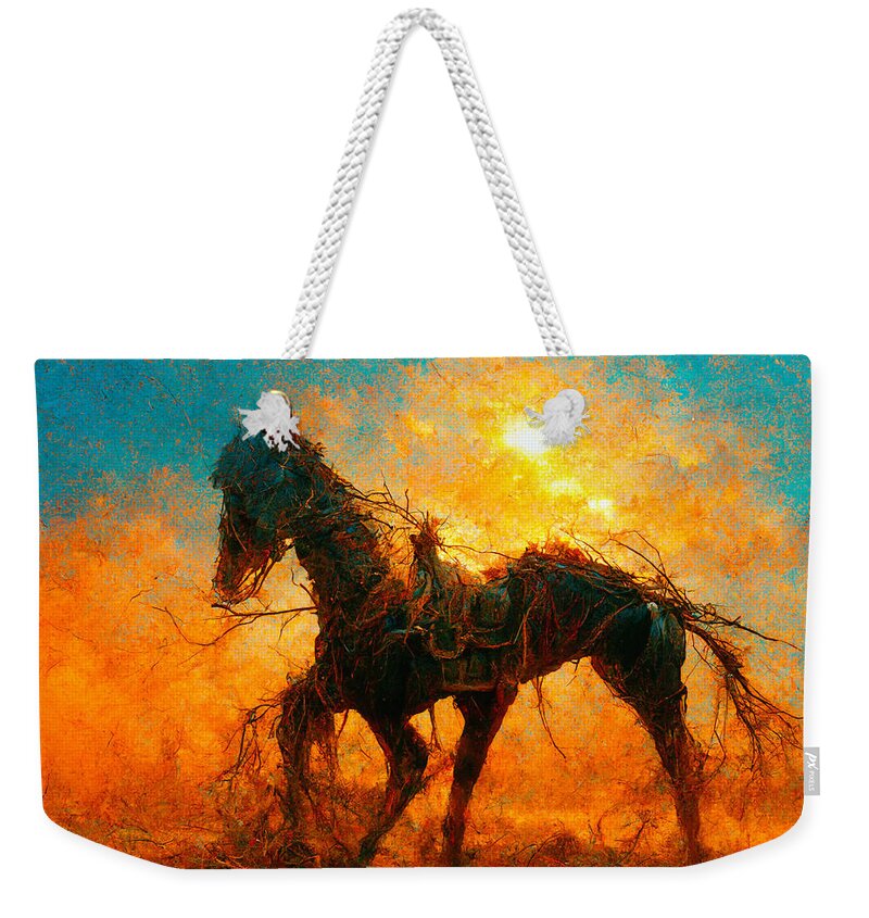 Horse Weekender Tote Bag featuring the digital art Horses #1 by Craig Boehman