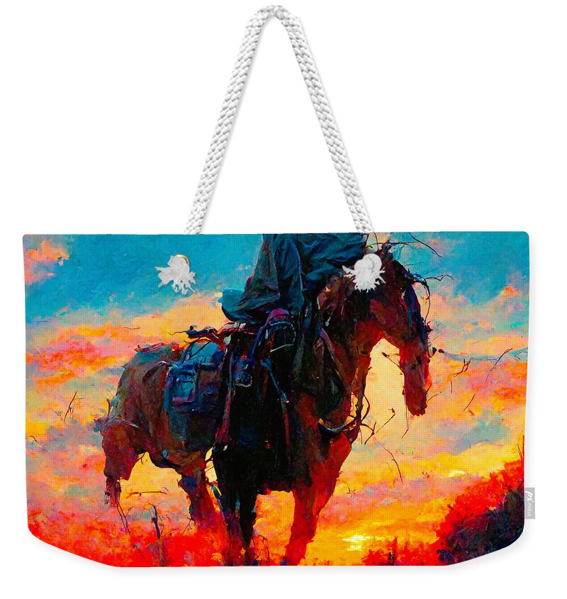 Horse Weekender Tote Bag featuring the digital art Horses #8 by Craig Boehman