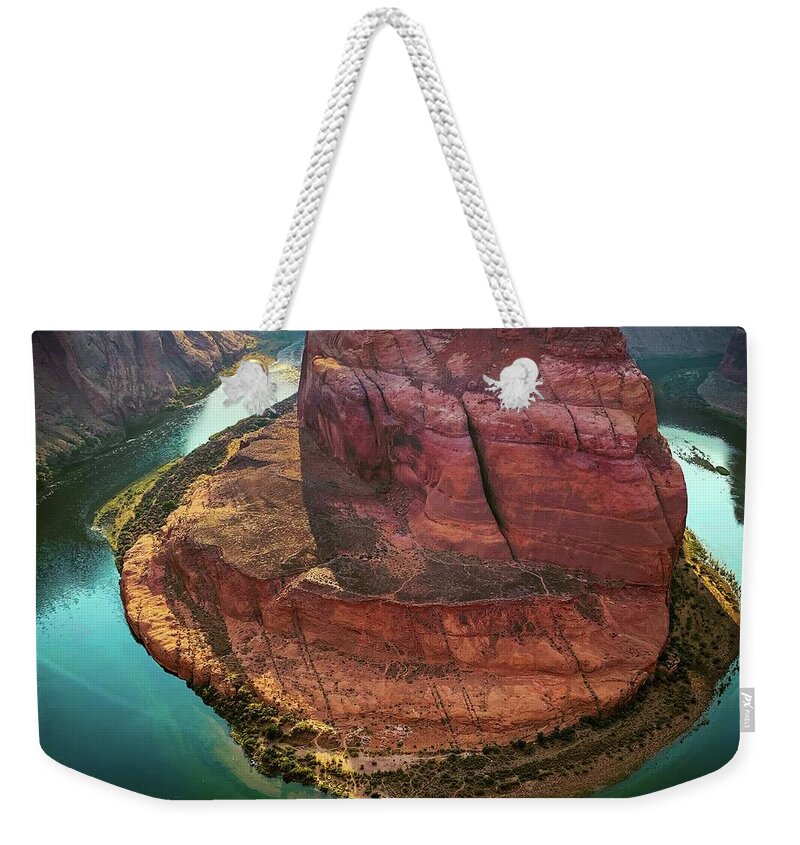Horseshoe Bend Weekender Tote Bag featuring the photograph Horseshoe Bend in the Late Afternoon by Rebecca Herranen