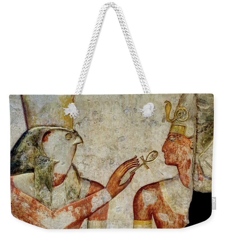 Horus And Ramses Ii Weekender Tote Bag featuring the photograph Horus and Ramses by Weston Westmoreland