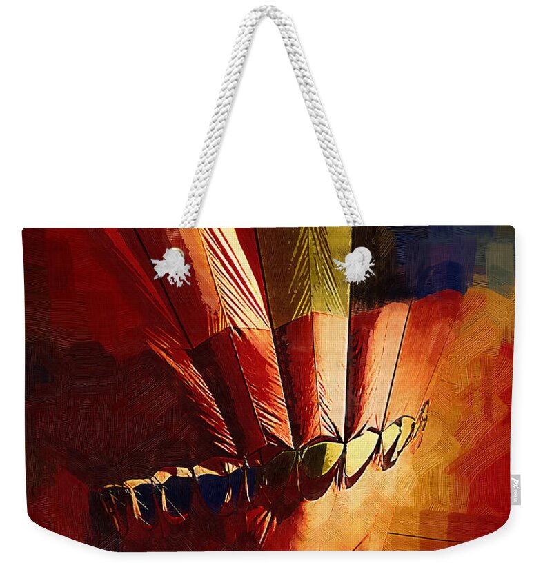 San Diego Weekender Tote Bag featuring the digital art Hot Air Balloon Ready to Go by Kirt Tisdale