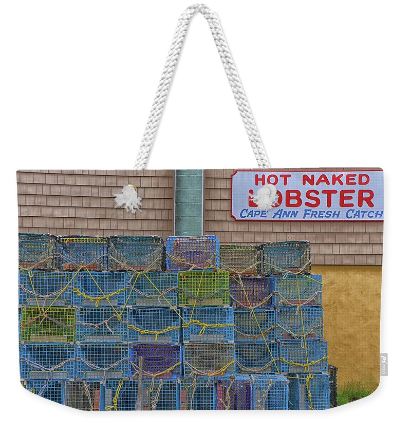Hot Naked Lobster Weekender Tote Bag featuring the photograph Hot Naked Lobster by Mike Martin