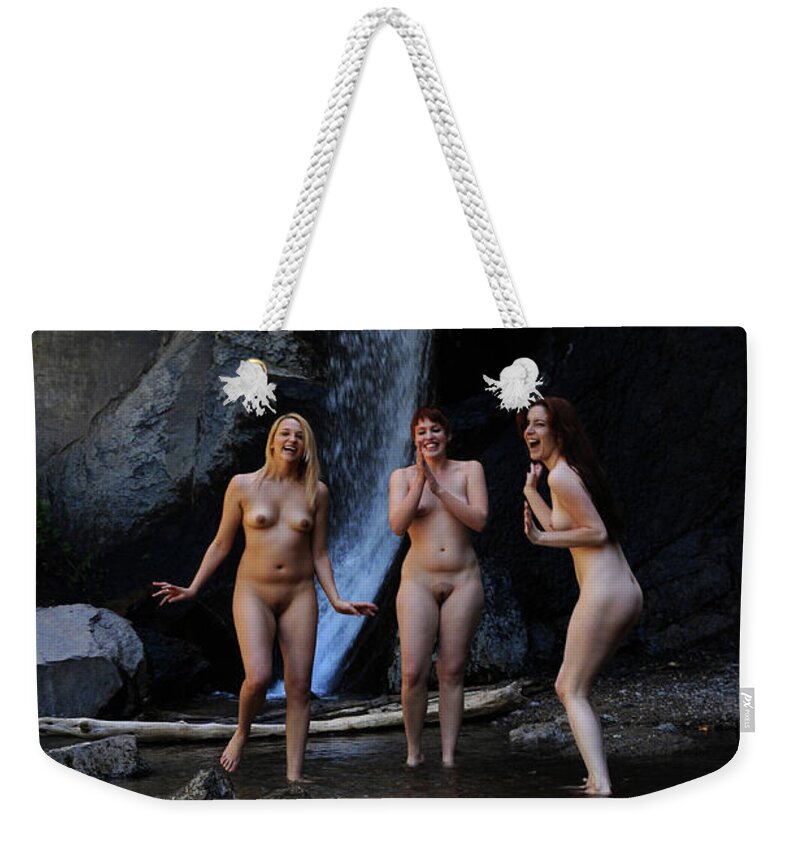 Girls Weekender Tote Bag featuring the photograph Hot Young Nude Women by Robert WK Clark