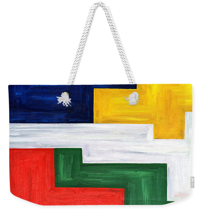 Oil Weekender Tote Bag featuring the painting Abstract 16 by Patrick J Murphy