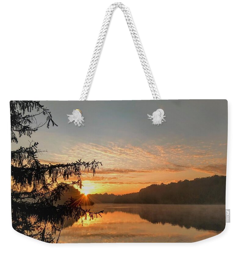  Weekender Tote Bag featuring the photograph Hudson Springs Park Sunrise by Brad Nellis