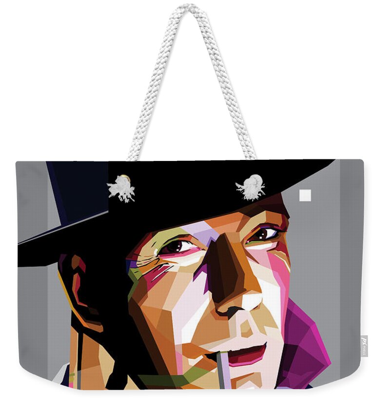 Humphrey Bogart Weekender Tote Bag featuring the mixed media Humphrey Bogart 2 by Movie World Posters