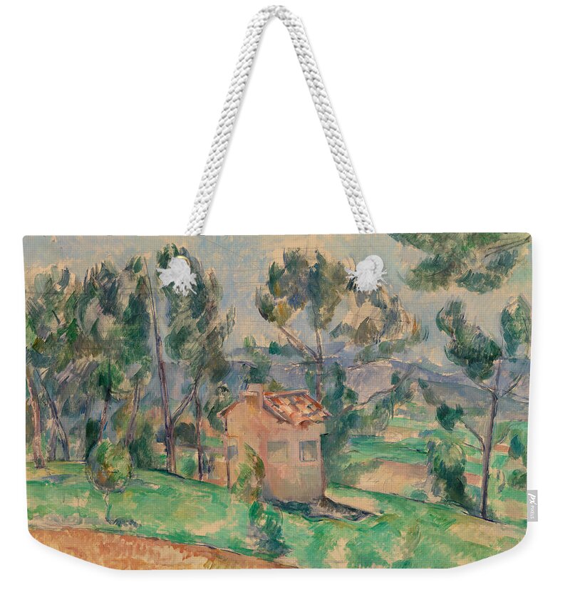 19th Century Weekender Tote Bag featuring the painting Hunting Cabin in Provence by Paul Cezanne
