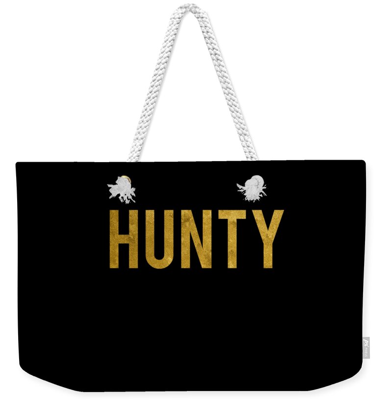 Funny Weekender Tote Bag featuring the digital art Hunty Drag Queen by Flippin Sweet Gear