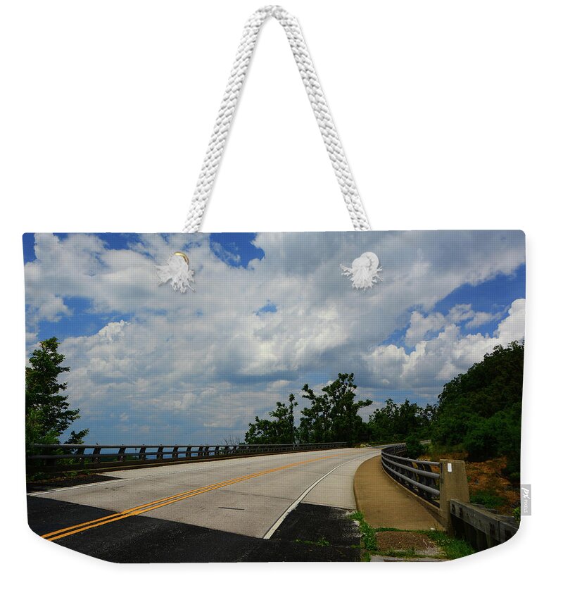 I-64 Overpass Skyland Drive Blue Ridge Parkway Weekender Tote Bag featuring the photograph I-64 Overpass Skyland Drive Blue Ridge Parkway by Raymond Salani III