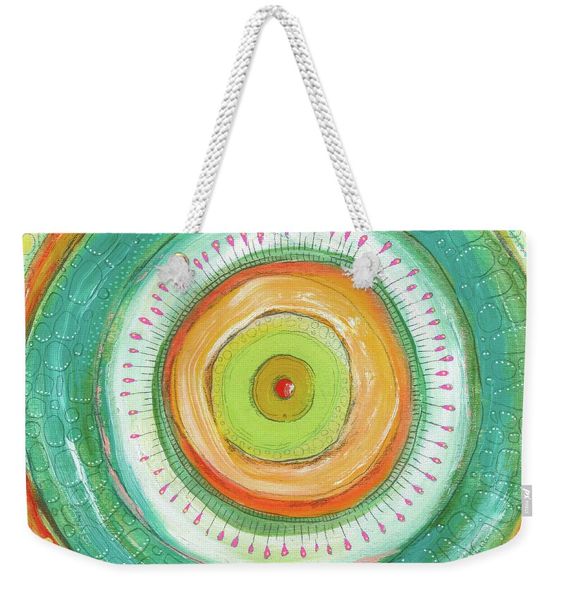 Courageous Weekender Tote Bag featuring the painting I Am Courageous by Tanielle Childers