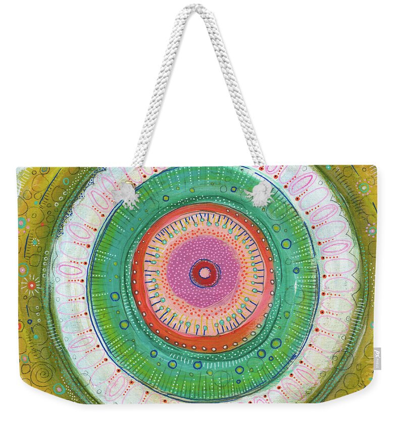 Determined Weekender Tote Bag featuring the painting I Am Determined by Tanielle Childers