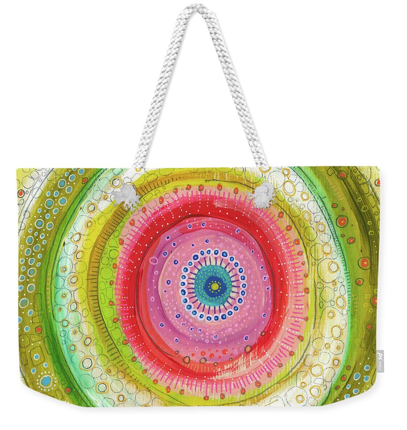 Empowered Weekender Tote Bag featuring the painting I Am Empowered by Tanielle Childers